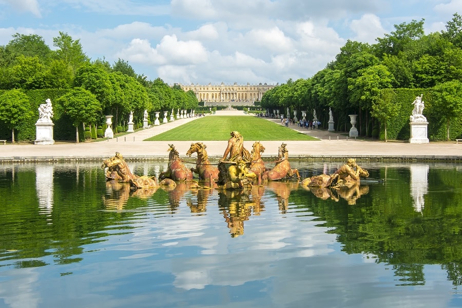 Apollo fountain in Versailles gardens, Paris, France