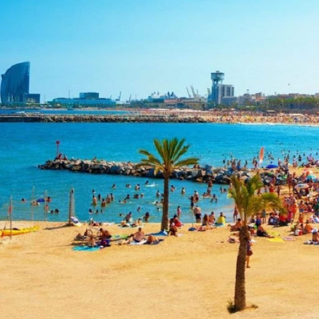 Barceloneta Beach, Barcelona, Spain